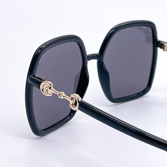 NEW GUCCI GG0890S 001 SQUARE FRAME SUNGLASSES GUCCI GG0890S BLACK - Picture 6 of 14